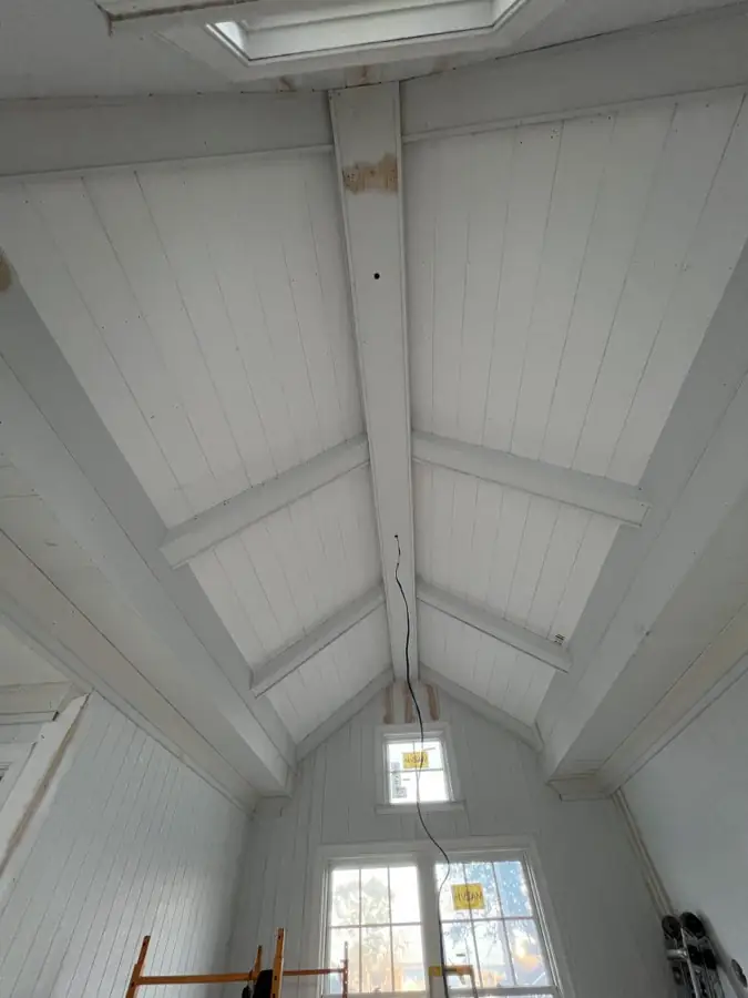 Beam ceiling detail by Pandora Group LLC.